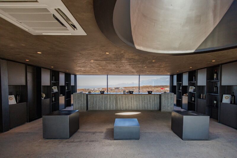 Sala de degustação da bodega Huentala Wines